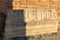 View of the writing on the walls of the  famous Roman ruins in Timgad, Algeria