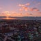 View on the Wroclaw during sunset. Poland, Europe.