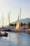 View of yacht marina of Porto Montenegro. Montenegro, Adriatic Sea, Bay of Kotor, Tivat city