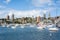 View of yachts and boats in Rushcutters Bay in Sydney, Australia