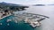 A view of yachts in the main marine at Aegina Island, Saronic Islands