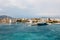 View of the yachts vessels in city bay in Split Croatia