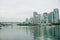 View of Yaletown and Heater Marina from Kitsilano. British Columbia. Canada