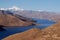 View of Yamdrok Lake and surrounding mountains, mid October, Tibet Autonomonous Region
