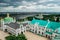 View of yard in Kyiv Pechersk Lavra from bell tower