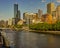 View of the Yarra River and Flinders Walk from Southbank Promenade