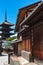 View of Yasaka-dori area with Hokanji temple Yasaka Pagoda