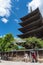 View of Yasaka-dori area with Hokanji temple Yasaka Pagoda