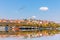 View on the Yavuz Selim Mosque and the university building from the Golden Horn, Istanbul, Turkey