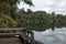 View of Yeak Lom lake from wooden pier