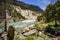 View of Yellowstone river before the upper fall, Yellowstone National Park, Wyoming