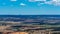 A view from the You Yangs lookout toward the Brisbane ranges national park, with Boral quarry in the foreground