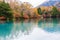 View of Yuno Lake in autumn season at Nikko national park, Nikko, Japan.