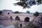 View of Yuntong Bridge crossing the Xiao Dowager River. Zhangjiawan, Tongzhou, Beijing, China.