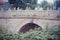 View of Yuntong Bridge crossing the Xiao Dowager River. Zhangjiawan, Tongzhou, Beijing, China.