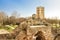 View of the Zamora Romanic Cathedral from the castle