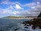 View on Zarautz, Pais Basco, from the scenic coastal road, pilgrimage route Saint James Way, Northern coast of Spain