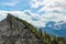 View of a zigzaging mountain road leading to the eisriesenwelt ice cave Eisriesenwelt in Austria