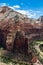 View of Zion National Park from top of Angelâ€™s Landing, Utah, USA