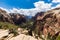 View of Zion National Park from top of Angelâ€™s Landing, Utah, USA