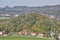 View from Zirkelstein castle near Schona village in Saxon Switzerland on 13th october 2019