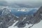 View from Zugspitze, Alps.