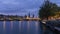 View of Zurich lake at twilight