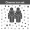 Viewers in the cinema icon. Cinema icons universal set for web and mobile