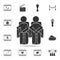 viewers in the cinema icon. Set of cinema element icons. Premium quality graphic design. Signs and symbols collection icon for we