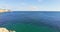 Viewing from gruta viewpoint to the ocean. Atlantic ocean. Transparent texture.