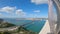 Viewing platform at the Christ Statue Cristo Rei in Lisbon Almada - CITY OF LISBON, PORTUGAL - NOVEMBER 5, 2019