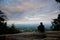 Viewing sunrise from mount stong, dabong malaysia.