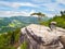 Viewpoint aboce Jizera valley in sandstone landscape of Bohemian Paradise, Besedice Rocks, Czech Republic