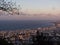 Viewpoint on the city of Saint Denis at sunset in Reunion Island