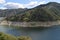 Viewpoint Clear San Gabriel Mountains Angeles National Forest north of Los Angeles. Reservoir Dam From Highway 39