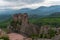 Viewpoint in fortress Kaleto.View to Belogradchik rocks from the top,.Belogradchik