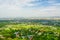 Viewpoint at Mandalay Hill is a major pilgrimage site. A panoramic view of Mandalay from the top of Mandalay Hill