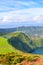 Viewpoint Miradouro da Boca do Inferno in Sao Miguel Island, Azores, Portugal. Amazing crater lakes surrounded by green fields and