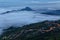 Viewpoint,mist,mountain,steep and winding road to Phu Thap Boek