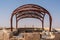 Viewpoint overlooking Ashalim Power Station. The solar power station is built in the Negev desert south of Beer-Sheva