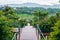 Viewpoint overlooking Mon Bridge at Kanchanaburi.