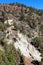 Viewpoint at Paisaje Lunar lunar landscape. White tuff pillars sanded down by all weather. Vilaflor, Tenerife, Canary islands, S