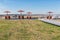 Viewpoint with seats near brown coal mine Hambach in Germany