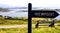 Viewpoint sign - beautiful rural Scotland landscape