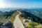 Viewpoint at the top of Jezerski mountain, near Njegos mausoleum in  Lovcen National Park. Montenegro. Summer blue montanian