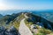 Viewpoint at the top of Jezerski mountain, near Njegos mausoleum in  Lovcen National Park. Montenegro. Summer blue montanian