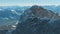 Viewpoint with Tourists on Mountain Pilatus. Switzerland. Aerial View