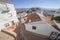 Viewpoint from Verdiales Square to Moorish Fortress in Comares, Malga, Spain