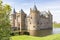 Views of the 700 year old castle `Muiderslot` with castle-moat, Netherlands