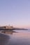 Views of the Alfredo Kraus auditorium from Las Canteras beach, la cicer at sunrise in Las Palmas de Gran Canaria, Canary islands,